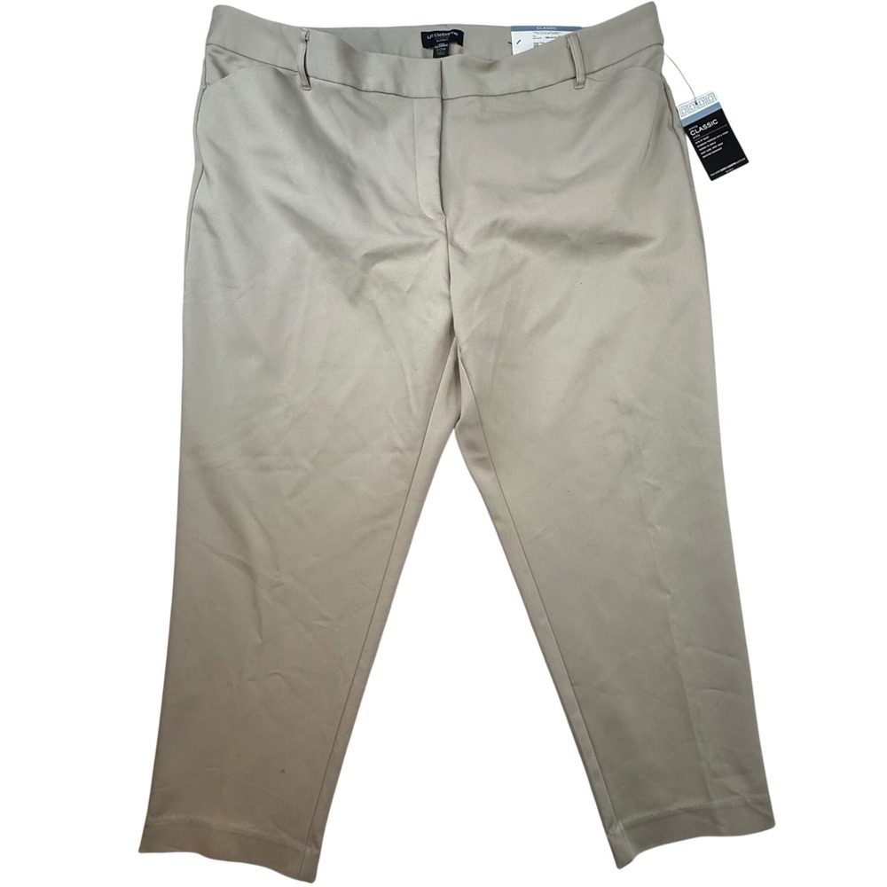 Liz Claiborne Emma Classic Ankle Pants 20W Simply Taupe Career Woman New office